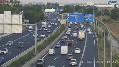 Tráfico intenso en las principales entradas a Madrid