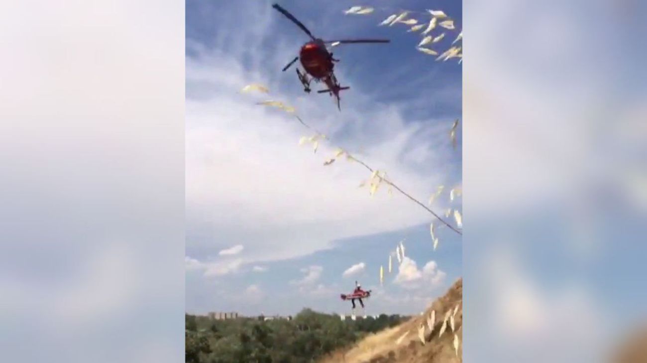 El GERA rescata a un hombre de 86 años que sufrió  un golpe de calor en el Parque Natural de Alcalá