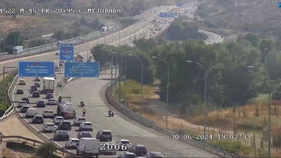 Cortada la M-50 por un accidente de tráfico en San Fernando de Henares