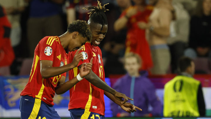 Nico Williams y Lamine Yamal / EFE