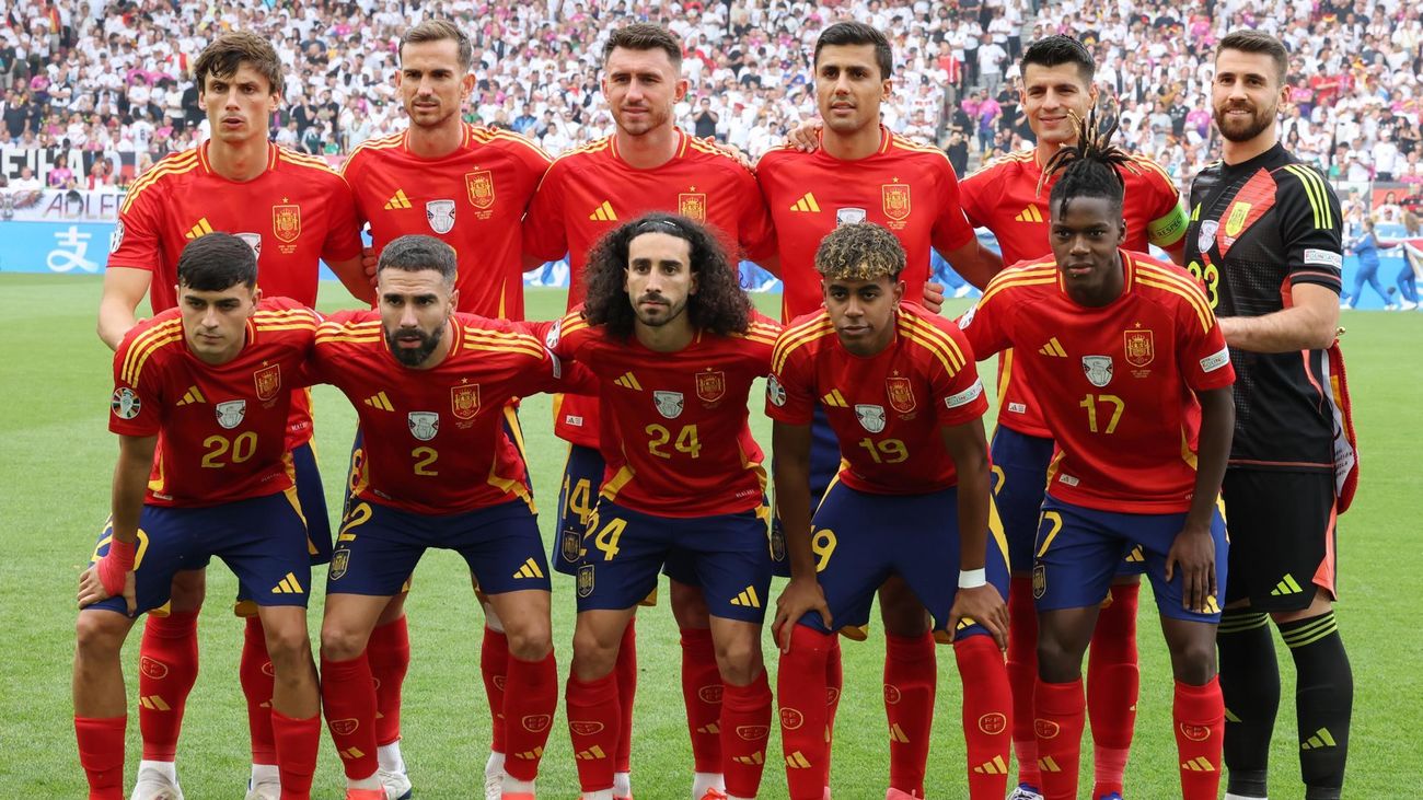 Once de gala de España ante Alemania