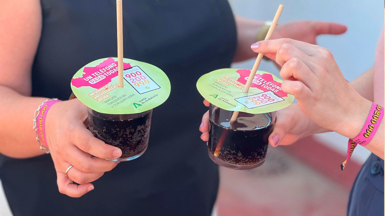 Vasos contra la sumisión química en Andalucía