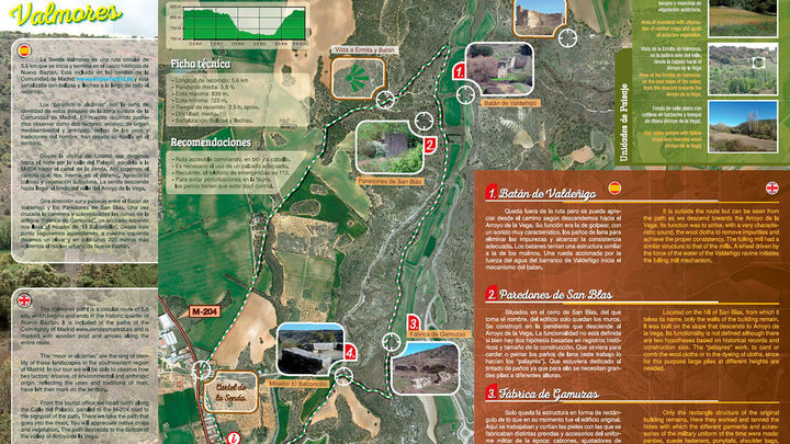 Plano de la Senda de Valmores / Ayuntamiento de Nuevo Baztán