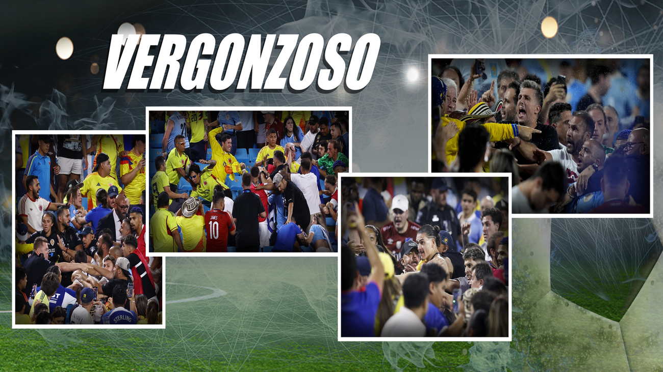 A golpes en el Colombia-Uruguay