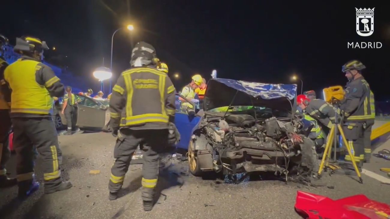 El kamikaze que impactó contra otro coche en la M-40 circuló más de 5 kilómetros en sentido contrario