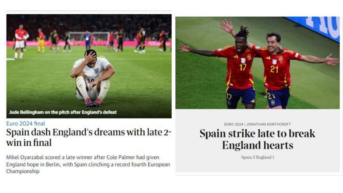 'España aplasta el sueño de Inglaterra', la prensa británica se rinde ante 'La Roja'