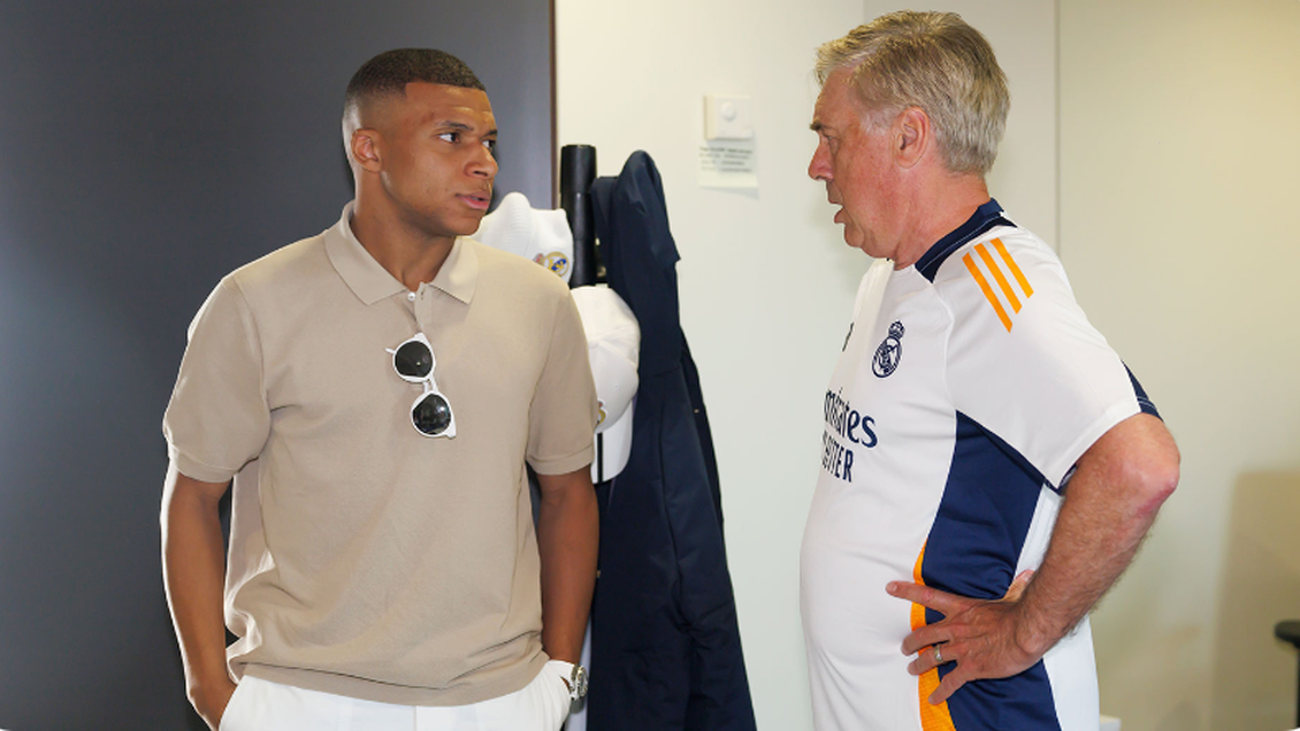 Mbappé y Ancelotti