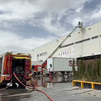 Bomberos extinguen en Meco el fuego declarado en una empresa de logística