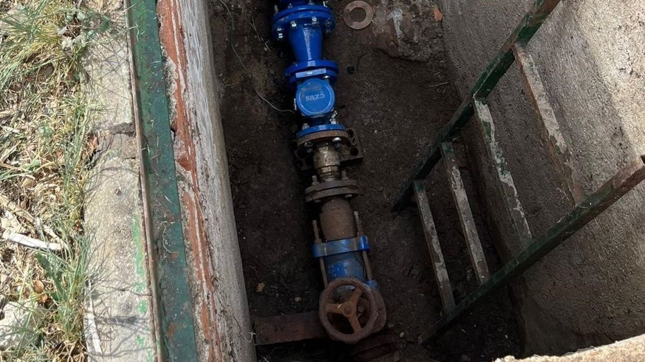 Trabajos en la red de suministro de agua de Galapagar