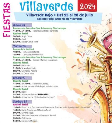 Cartel de las fiestas de Villaverde Bajo / AYUNTAMIENTO DE MADRID