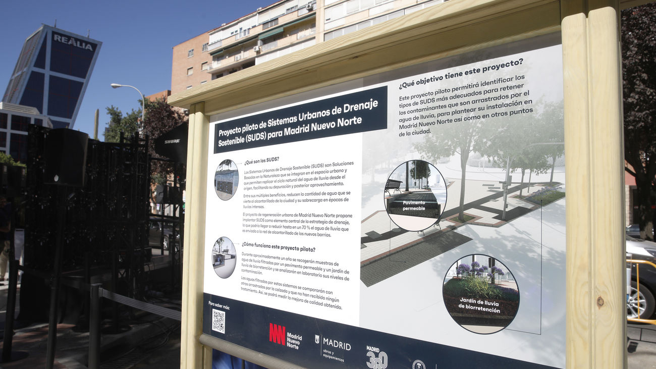 Presentan un proyecto para reutilizar el agua de lluvia en las calles de Madrid Nuevo Norte