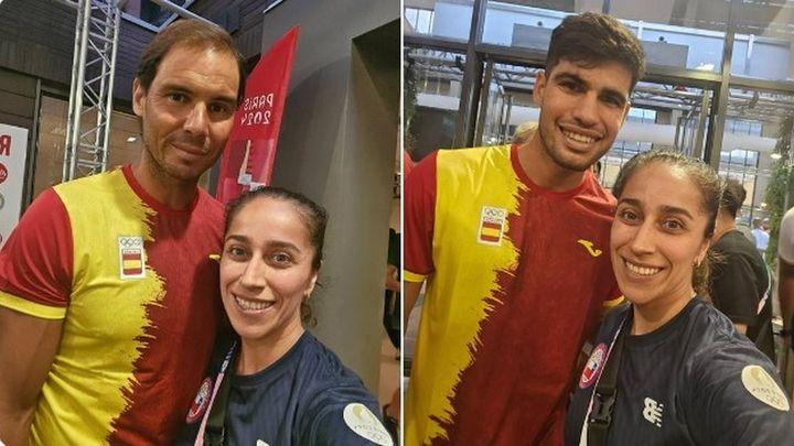 Nadal y Alcaraz en la Villa Olímpica / TWITTER