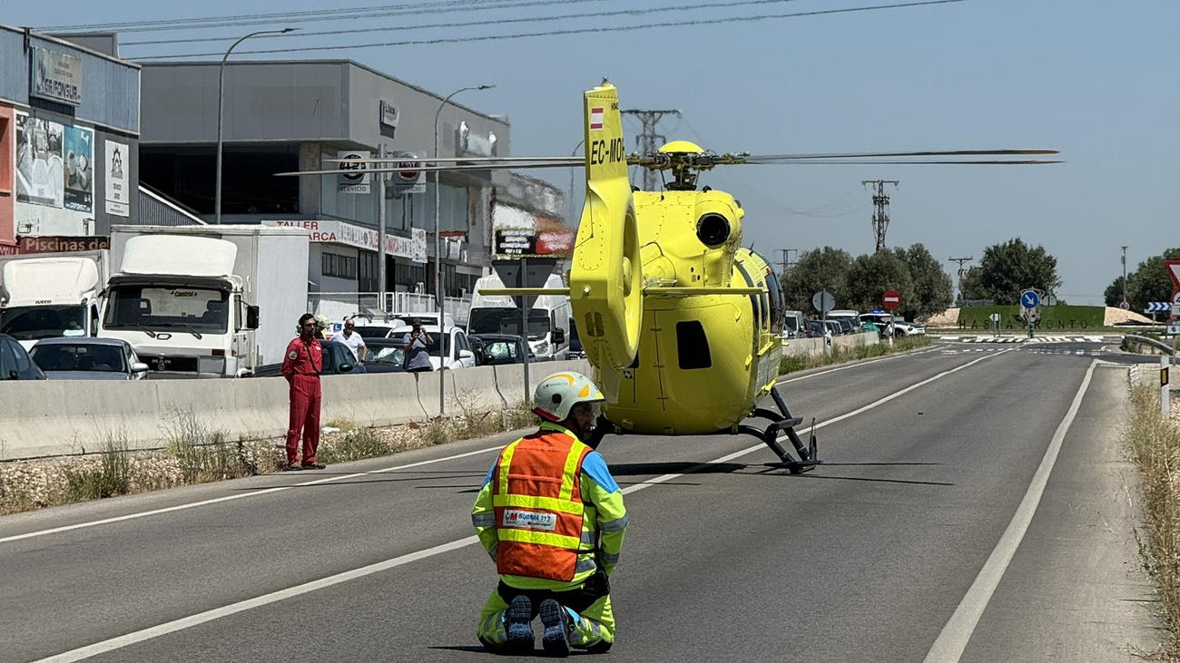Herido grave un trabajador en Griñón tras caer sobre él 300 kilos de fruta
