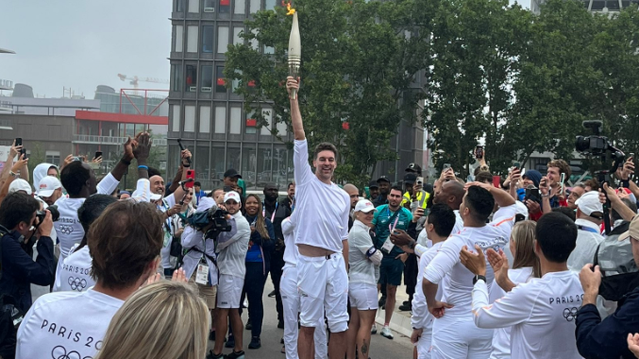 Pau Gasol, relevista antes de la inauguración