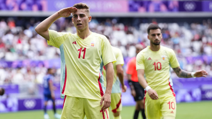 Fermín celebra un gol ante República Dominicana / EFE