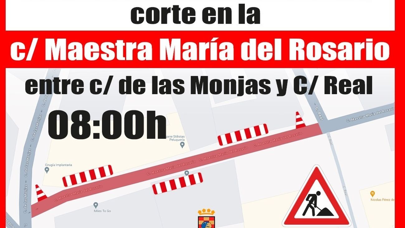 Cortes de tráfico en Pinto