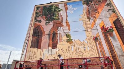 Un nuevo mural para el museo de fachadas artísticas de Fuenlabrada