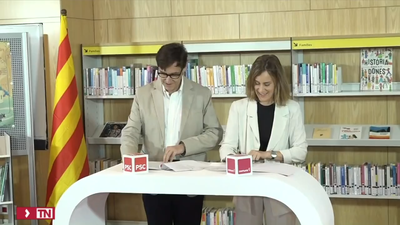 Illa y Albiach firman en Cornellà el acuerdo de investidura PSC-Comuns