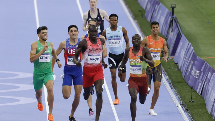 Mohamed Attaoui en la final de 800 de París 2024 / EFE