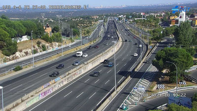 Afectaciones al tráfico en la A-6 por obras nocturnas en Torrelodones del 19 al 21 de agosto