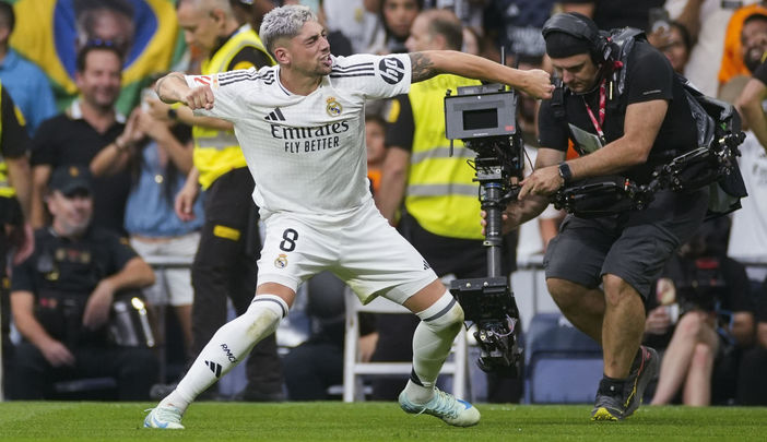 Valverde celebra su gol al Valladolid / EFE