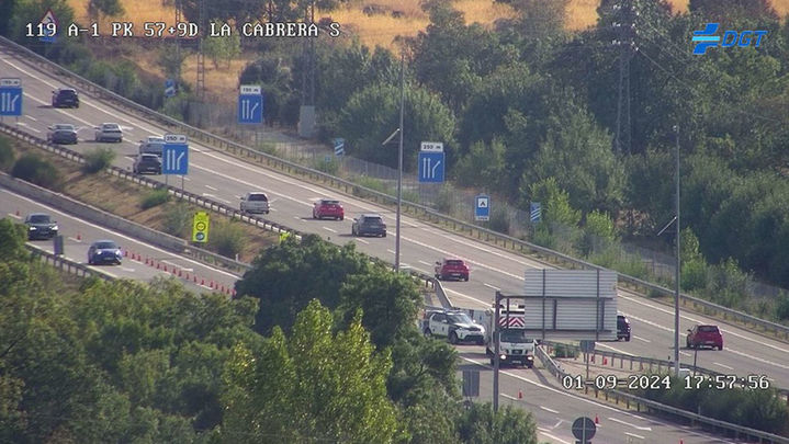 Tercer carril abierto en A-1 / DGT