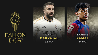 Carvajal, Rodri y Lamine Yamal, nominados españoles al Balón de Oro