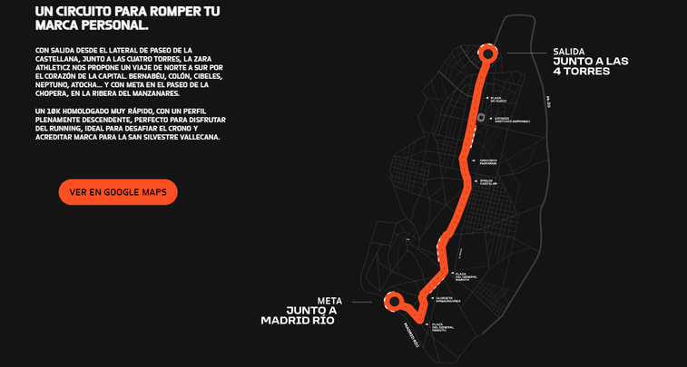 Recorrido / Zara Athleticz Speed Run