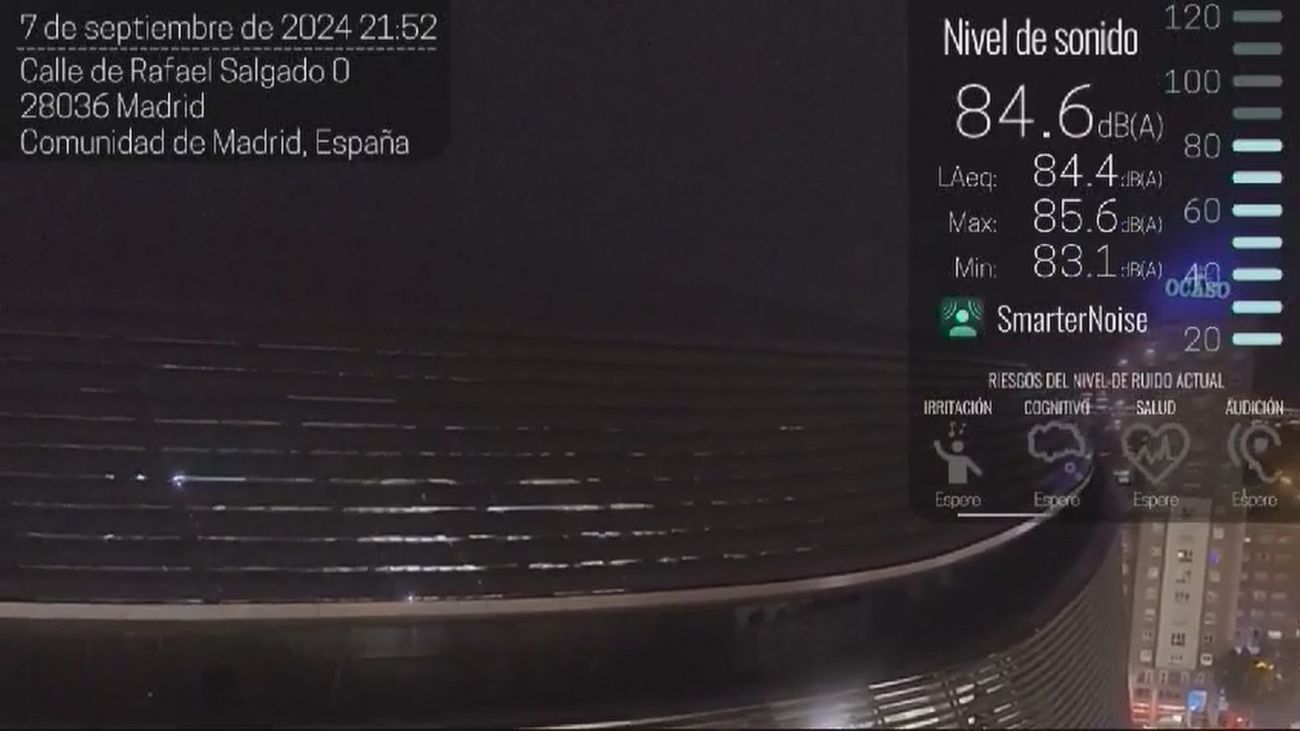 Vecinos del Bernabéu denuncian que siguen los problemas con el ruido pese a la nueva normativa