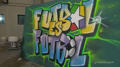 Así es el grafiti de 'Fútbol es fútbol' que Scámez pintó durante el programa