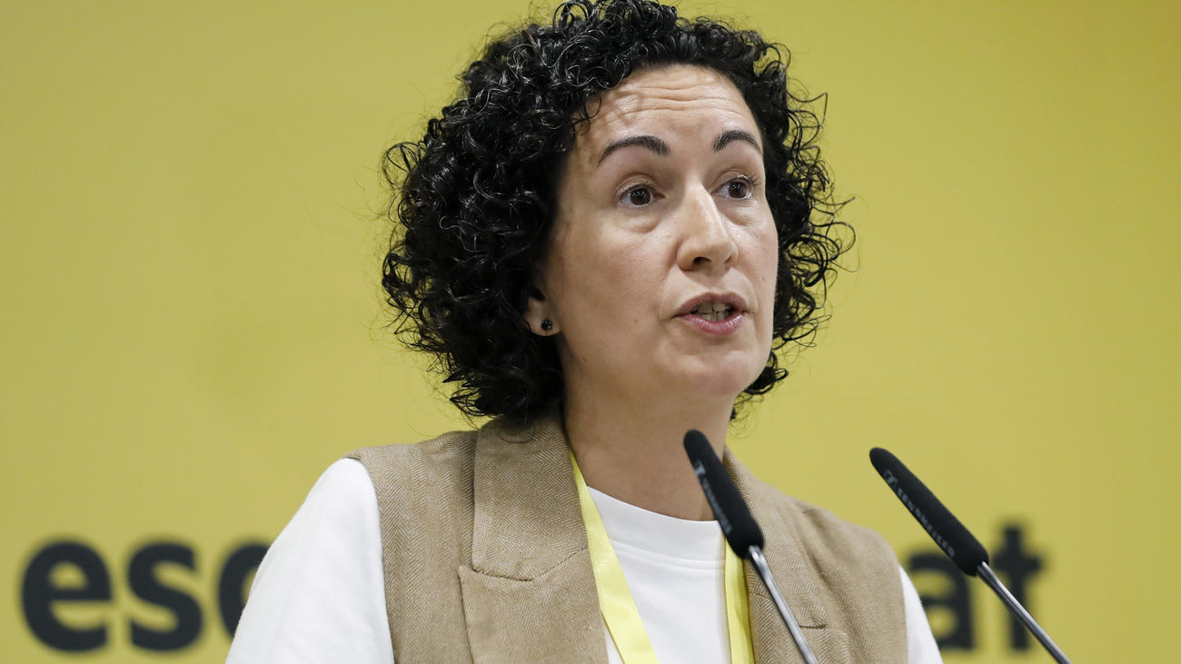 La secretaria general de ERC, Marta Rovira, durante su intervención en el Consell Nacional del partido