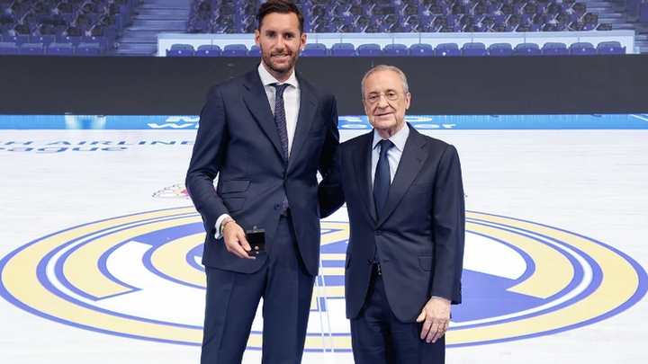 Rudy Fernández y Florentino Pérez / REAL MADRID