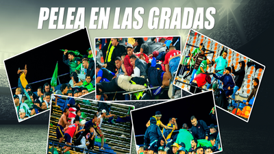 Violenta pelea entre hinchas de Junior y Atlético Nacional de Colombia