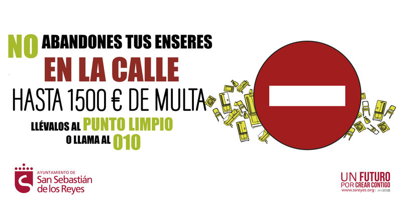 Cartel con las sanciones por vertido o abandono de residuos en San Sebastián de los Reyes / AYTO SAN SEBASTIÁN DE LOS REYES