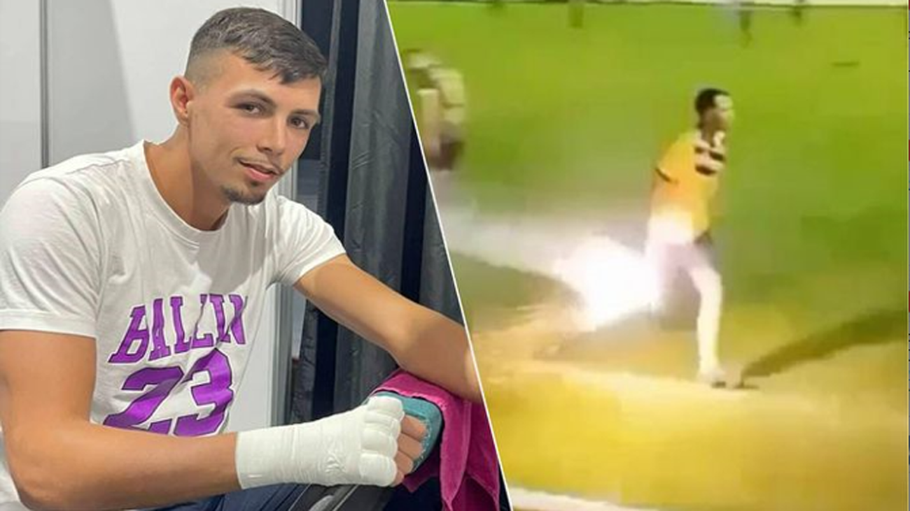 Un futbolista pierde varios dedos al explotarle en la mano una bengala