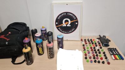 Identificado por la Policía de Sanse el autor de más de 150 pintadas