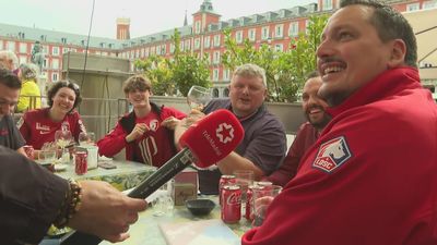 Mil aficionados del Lille calientan motores en Madrid