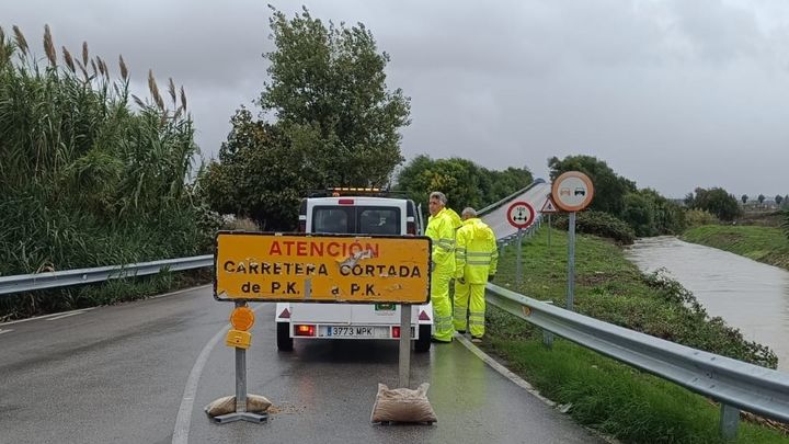 La CA-3105 cortada al tráfico / DIPUTACIÓN DE CÁDIZ