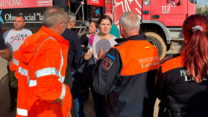 Efectivos de Protección Civil de Leganés, en Valencia / @AytoLeganes