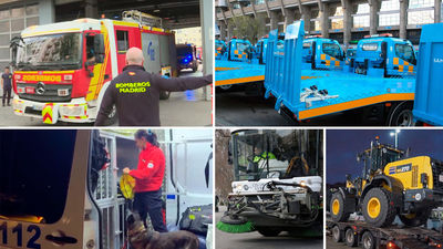 Drones, grúas, forenses y servicios de rescate y limpieza: Madrid pone sus servicios públicos a disposición de Valencia