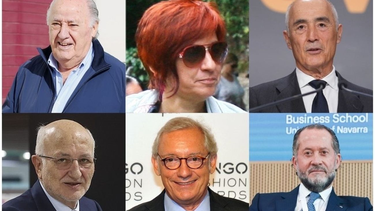 Amancio Ortega y su hija Sandra, Del Pino,  Roig y Andik, los más ricos de España, según Forbes