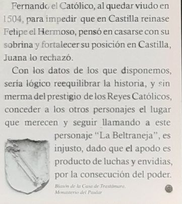 Mural sobre Juana  de Trastámara en Gargantilla del Lozoya / P.O.