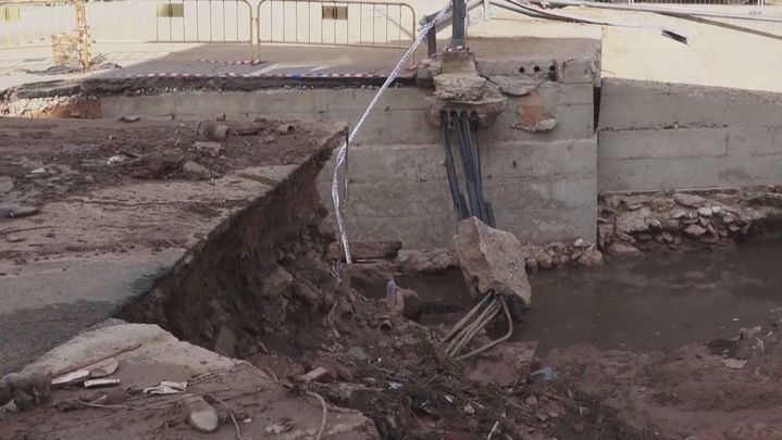 Puente destrozado por la DANA / Telemadrid