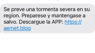 La Aemet alerta de SMS falsos suplantando su identidad