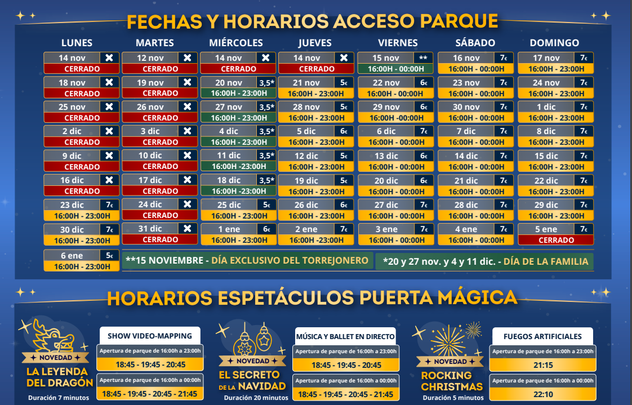 Fechas y horarios / AYUNTAMIENTO DE TORREJÓN DE ARDOZ