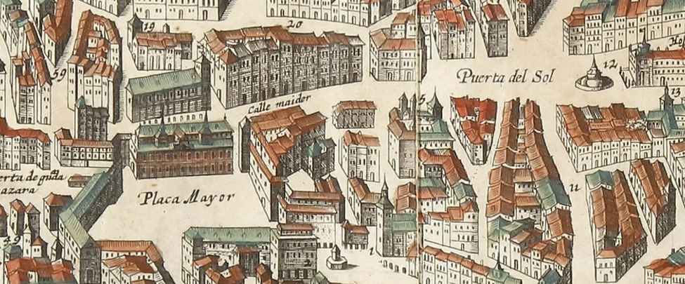Plano de Madrid de Antonio Mancelli (siglo XVII) / MEMORIA DE MADRID