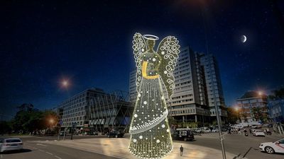 Un gran ángel de 18 metros, con 36.400 puntos de luz, iluminará la plaza de Colón en Navidad