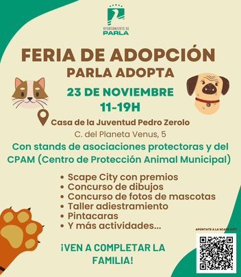 Cartel de la feria de adopción de Parla / AYTO PARLA