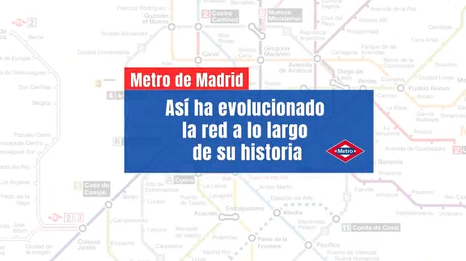 Así ha crecido el Metro de Madrid, kilómetro a kilómetro