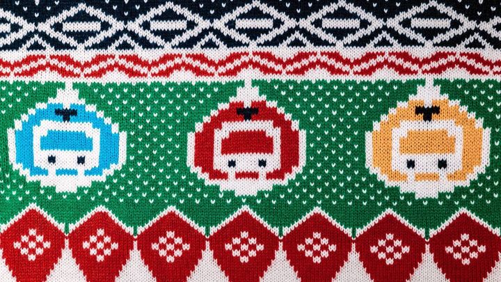 Detalle del nuevo jersey navideño de Metro de Madrid / METRO DE MADRID